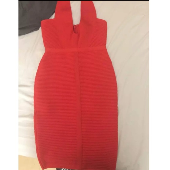 Sexy Red Bodycon Bandage Dress - Picture 5 of 5